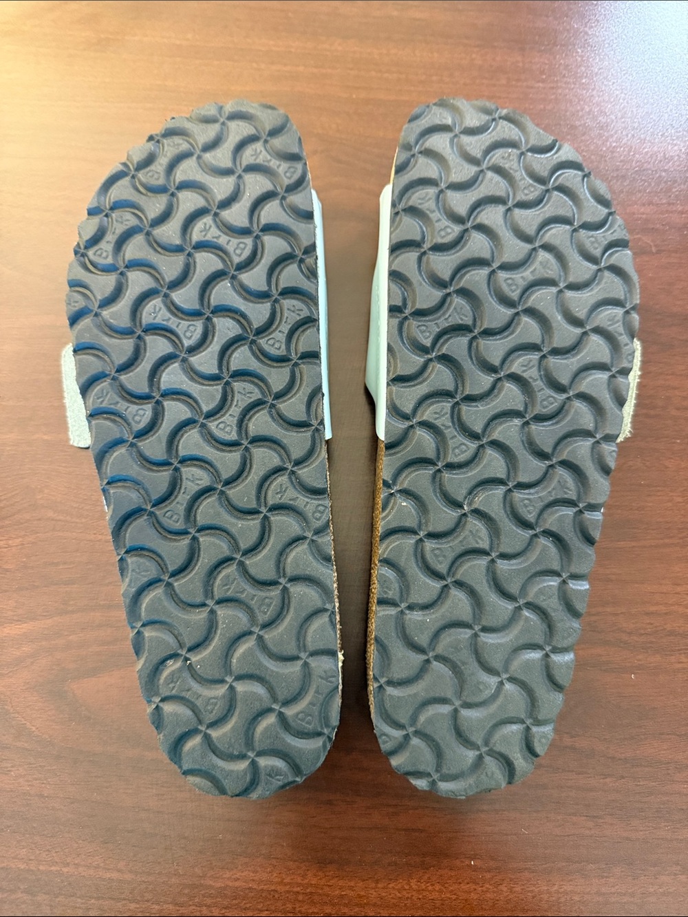 Birkenstock Turquoise Single-Band Madrid Slide Sandals with Silver Buckles - Picture 2 of 4